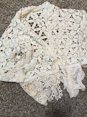 Vintage Knit Lace Cardigan
